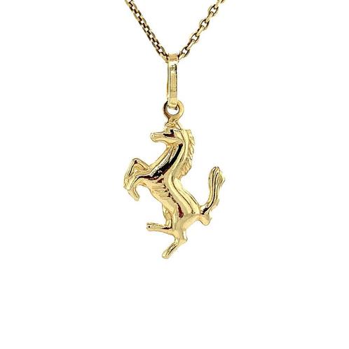 Gouden hanger paard 14 krt, Sieraden, Tassen en Uiterlijk, Kettinghangers, Goud, Zo goed als nieuw, Goud, Verzenden