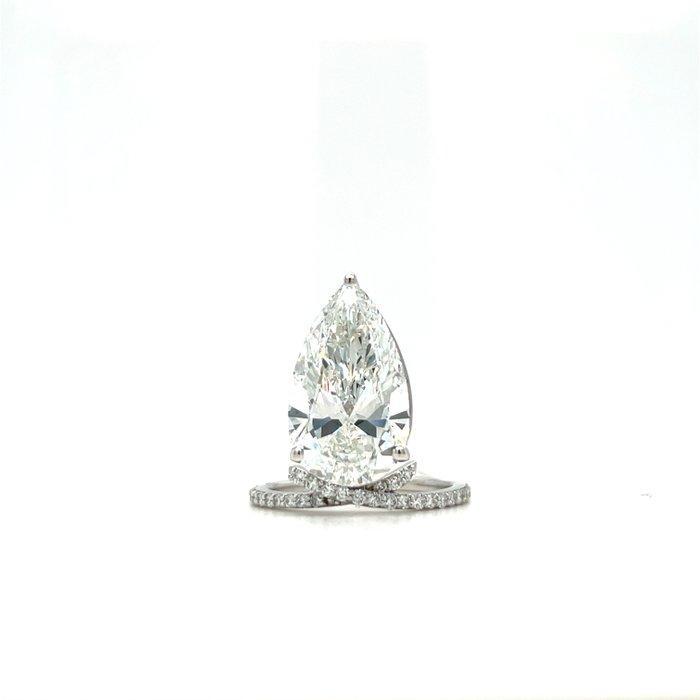 Ring - 14 karaat Witgoud - 7.29ct. tw. Diamant (Lab-grown) -, Sieraden, Tassen en Uiterlijk, Ringen
