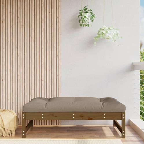 vidaXL Tuinvoetenbank 120x80 cm massief grenenhout, Tuin en Terras, Tuinsets en Loungesets, Nieuw, Verzenden