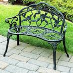 Tuinbank Parkbank Bankje Tuinmeubel 2-zits Metaal 100 X 54 X