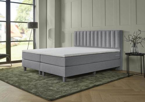 ACTIE! Boxspring Corsica 140 200 Grijs, Huis en Inrichting, Slaapkamer | Boxsprings, 140 cm, 200 cm, Grijs, Twijfelaar, Nieuw