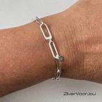 Zilveren schakelarmband 925 Italy – elegante paperclip stijl, Sieraden, Tassen en Uiterlijk, Armbanden, Verzenden, Nieuw, Zilver