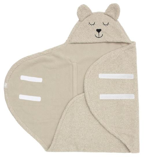 Jollein Bear Boucle Olive Green Wikkeldeken 032-566-67061, Kinderen en Baby's, Badjes en Verzorging, Nieuw, Verzenden