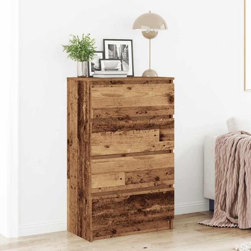 vidaXL Dressoir 60x35x98,5 cm spaanplaat oud hout, Huis en Inrichting, Kasten | Dressoirs, Nieuw, Overige houtsoorten, Verzenden