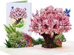 Luxe pop-up kaart met Bloeiende Magnolia Boom Wenskaart, Verzenden, Nieuw