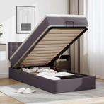 vidaXL Ottoman bed met matrassen en LEDs 90x190cm kunstleer, Overige materialen, 90 cm, Eenpersoons, Verzenden