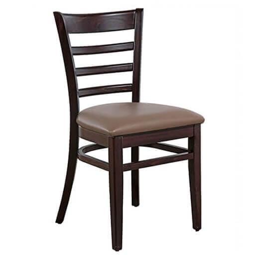 Stoel | RIVA | Kunstleer/Hout | Taupe | Wengé Frame | Indoor, Zakelijke goederen, Horeca | Keukenapparatuur, Nieuw in verpakking