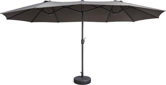 2dekans | LIFA GARDEN - Dubbele Parasol met Beschermhoes -, Tuin en Terras, Parasols, Zo goed als nieuw, Ophalen of Verzenden