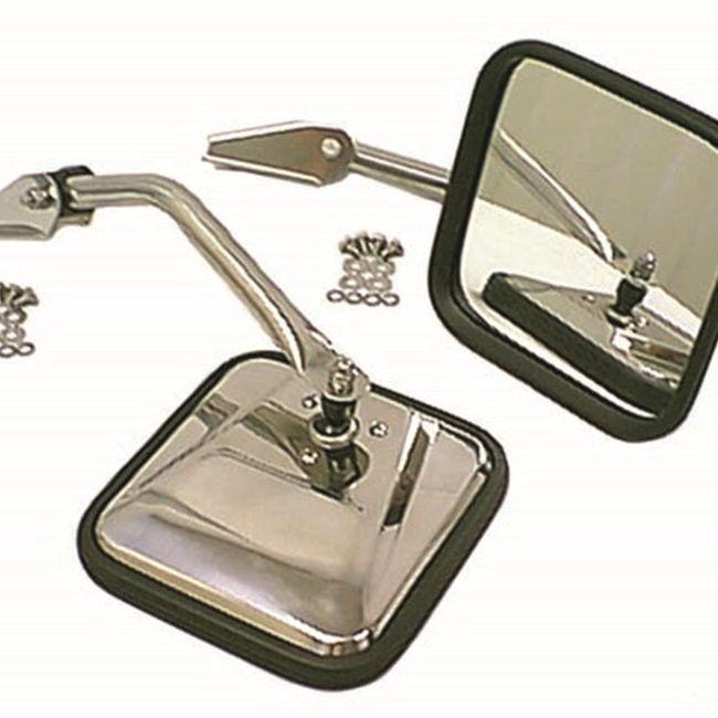 Rugged Ridge 55-86 Jeep CJ Chrome CJ-Style Side Mirror Kit -, Auto-onderdelen, Carrosserie en Plaatwerk, Ophalen of Verzenden