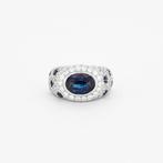 Ring Platina Saffier - Diamant
