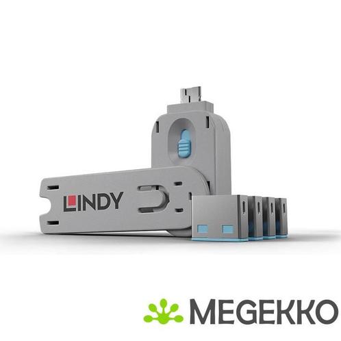 Lindy 40452 USB Port Blocker - Pack 4, Colour Code: Blue, Computers en Software, Overige Computers en Software, Nieuw, Verzenden