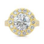 Ring - 18 karaat Geel goud - 3.79ct. tw. Diamant, Nieuw