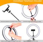 2dekans | Studio ME Multi Kleuren Ringlamp met Statief - 10, Audio, Tv en Foto, Fotografie | Statieven en Balhoofden, Ophalen of Verzenden