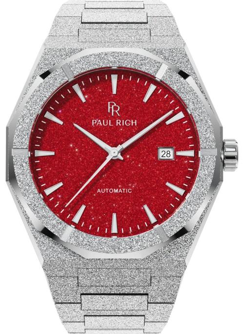 Paul Rich Frosted Star Dust II Silver Red FSDA06  Automatic, Sieraden, Tassen en Uiterlijk, Horloges | Heren, Staal, Nieuw, Staal