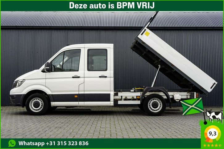 Volkswagen Crafter 35 2.0 TDI | Kipper | DC | 6-Zits | Cruis, Auto's, Bestelauto's, Onderhoudsboekje, Lease, Overige kleuren, Handgeschakeld
