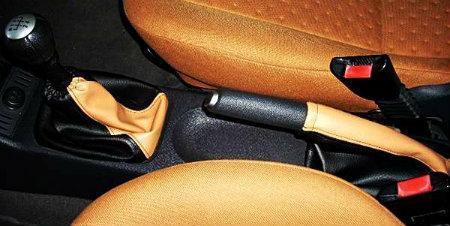 Opel Corsa C - Echt leder Pookhoes, versnellingspookhoes., Auto diversen, Autohoezen, Op maat, Nieuw