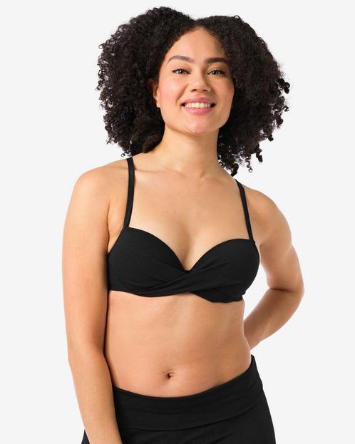 HEMA Dames push-up bikinitop cup A-E zwart, Kleding | Dames, Overige Dameskleding, Nieuw, Verzenden