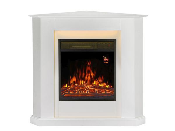 Veiling - Elektrische kachel - Hoekvorm - 2000 Watt - Wit -, Huis en Inrichting, Kachels