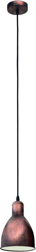 EGLO Priddy 1 Hanglamp - E27 - Ø 15,5 cm - Koper/Antiek, Verzenden, Nieuw
