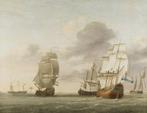 Joghem de Vries (1750-1789) - Zeegezicht Met Nederlandse, Antiek en Kunst, Kunst | Schilderijen | Klassiek