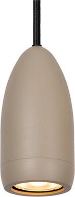Lucide EVORA Hanglamp Ø 10 cm 1xGU10 - Taupe, Huis en Inrichting, Lampen | Hanglampen, Ophalen of Verzenden, Zo goed als nieuw