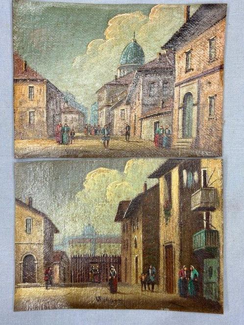 Italiaanse school (XIX) - Scorci veneziani, Antiek en Kunst, Kunst | Schilderijen | Klassiek