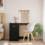 vidaXL Kaptafel met LED-verlichting 90x42x132,5 cm zwart, Huis en Inrichting, Tafels | Kaptafels, Verzenden, Nieuw