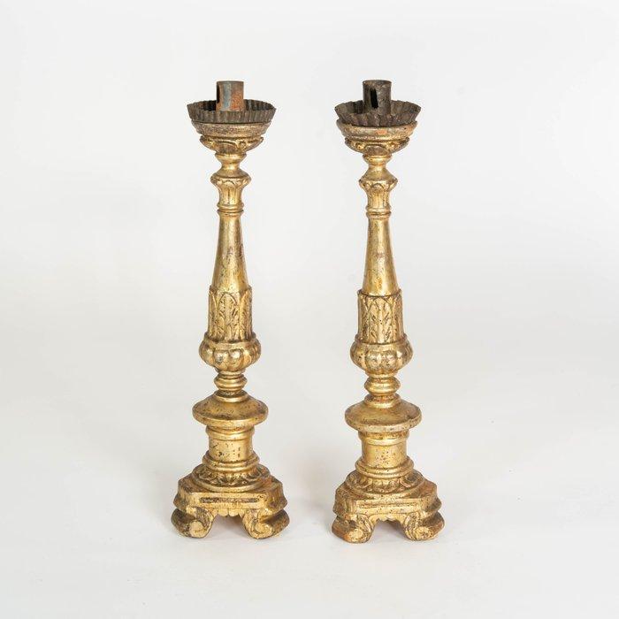 Kaarsenhouder - Hout, Antiek en Kunst, Antiek | Overige Antiek