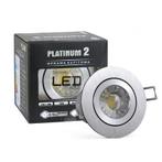 LED spot - compleet armatuur - RVS - rond geborsteld - koud, Huis en Inrichting, Lampen | Spots, Ophalen of Verzenden, Nieuw