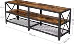 Nieuw Industrieel Lowboard TV-Meubel – 160cm Televisie, Huis en Inrichting, Kasten | Televisiemeubels, Verzenden, Nieuw