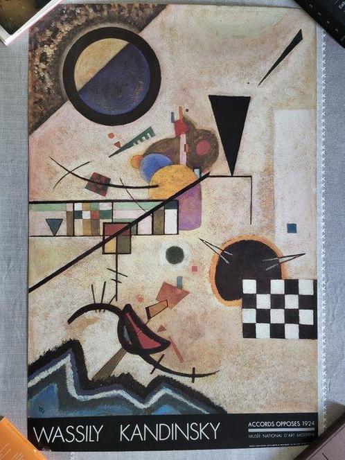 5 Poster Wassily Kandinsky - Musée National dArt Moderne -, Antiek en Kunst, Kunst | Tekeningen en Foto's