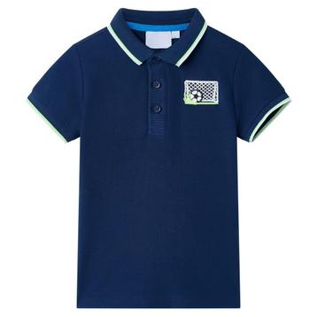 vidaXL Kinderpoloshirt 116 marineblauw beschikbaar voor biedingen