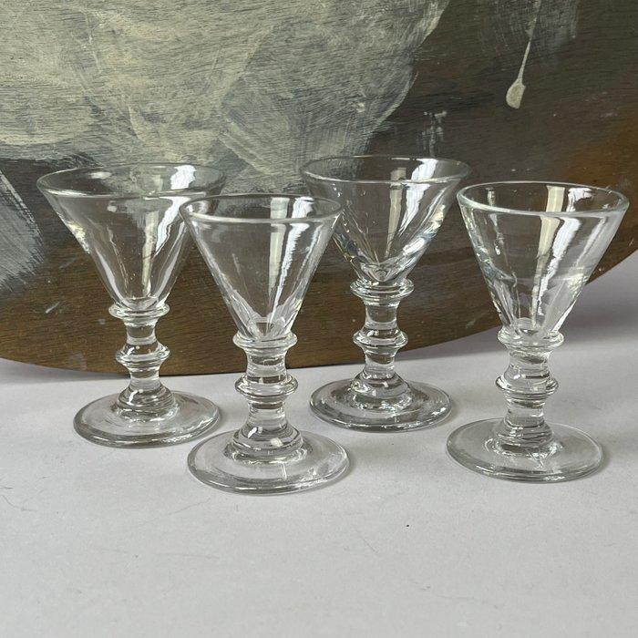 Drinkservies (4) - Antique 18th century Jenever or, Antiek en Kunst, Antiek | Glas en Kristal