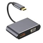 2-in-1 Video Converter - USB-C (m) naar HDMI+VGA (D-Sub) (v), Computers en Software, Pc- en Netwerkkabels, Verzenden, Nieuw