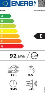 Bosch SMV4HTX31E – Inbouw Vaatwasser – Energielabel E – 60, Verzenden, Zo goed als nieuw