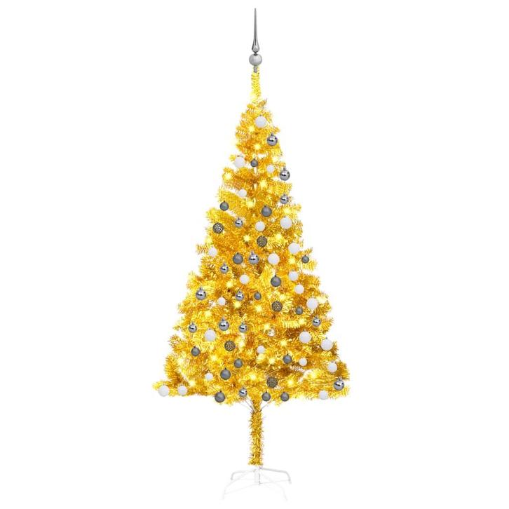 vidaXL Kunstkerstboom met verlichting en kerstballen 180 cm, Diversen, Kerst, Nieuw, Verzenden