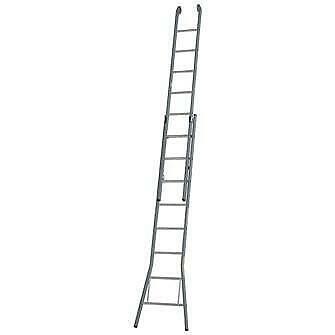 Glazenwassersladder 2 x 11 sports 35 optrede, Doe-het-zelf en Verbouw, Ladders en Trappen, Ladder, Nieuw, Opvouwbaar of Inschuifbaar