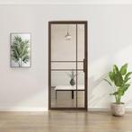 Stalen taatsdeur Brons 6 Vlaks Helder glas Luxe design *, 80 tot 100 cm, Overige typen, Nieuw, Metaal