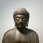 Japanese Bronze statue in the Kyoto period style of Seated
