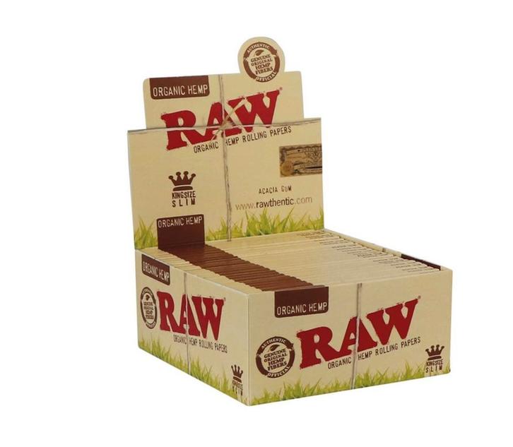 RAW ORGANIC King Size SLIM (Display 50 stuks), Verzamelen, Rookartikelen, Aanstekers en Luciferdoosjes, Nieuw, Verzenden