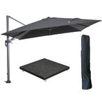 Garden Impressions Hawaii zweefparasol 300x300 cm carbon, Verzenden, Nieuw