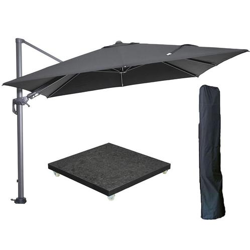 Garden Impressions Hawaii zweefparasol 300x300 cm carbon, Tuin en Terras, Partytenten, Verzenden