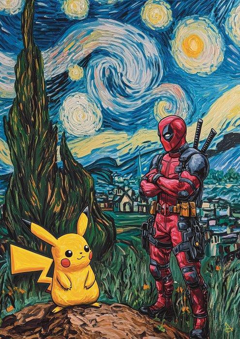 ANDSAL - (LOT of 2) Van Gogh Tribute Pikachu with Deadpool, Spelcomputers en Games, Spelcomputers | Overige Accessoires
