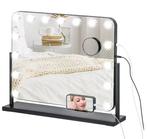 Hollywood LED Make-upspiegel Zwart – 58x46 cm, 14 Lampen, Verzenden, Nieuw