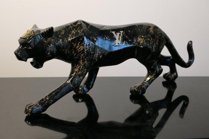 RichART - Panthère noire et dorée version Louis Vuitton, Antiek en Kunst, Kunst | Designobjecten
