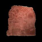 Teotihuacán, Mexico Gips Stucwerk Polychrome muurfresco. 500, Verzamelen, Mineralen en Fossielen