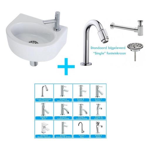 FonteinPack Orlando Keramiek 30x22x11cm Wit  (Keuze uit 18, Doe-het-zelf en Verbouw, Sanitair, Overige typen, Nieuw, Chroom, Ophalen of Verzenden