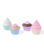 HEMA Cupcake set bioplastic - 4 stuks, Kinderen en Baby's, Speelgoed | Houten speelgoed, Verzenden, Nieuw