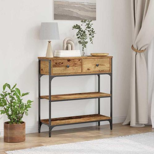 vidaXL Console Tafel Oud hout 72,5 x 25 x 75 cm Gelaagd hout, Huis en Inrichting, Tafels | Bijzettafels, Nieuw, 60 cm of meer