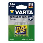 Varta Oplaadbare AAA batterijen - NiMH - 1000 mAh - 1,2V..., Ophalen of Verzenden, Nieuw